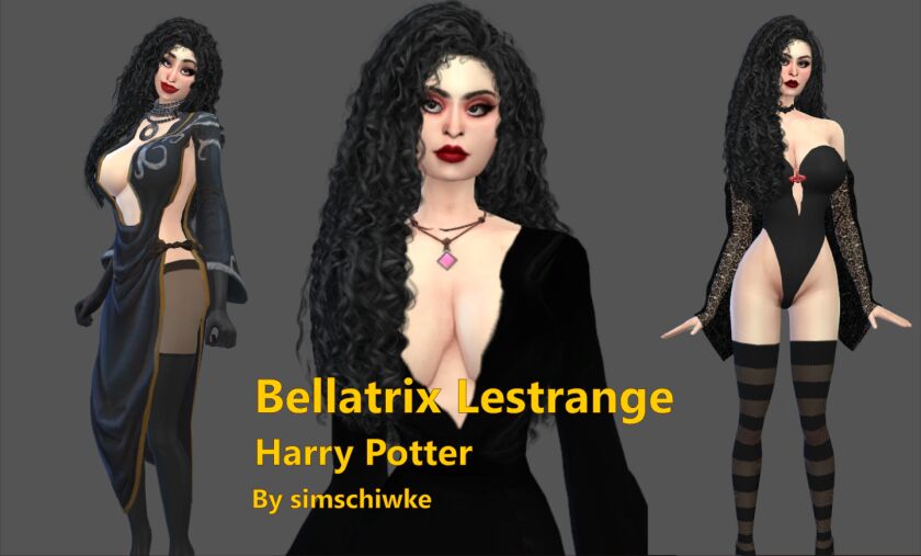 Inspired By Bellatrix Lestrange From Harry Potter 1 Inspired By Bellatrix Lestrange From Harry Potter Sims 4 CC