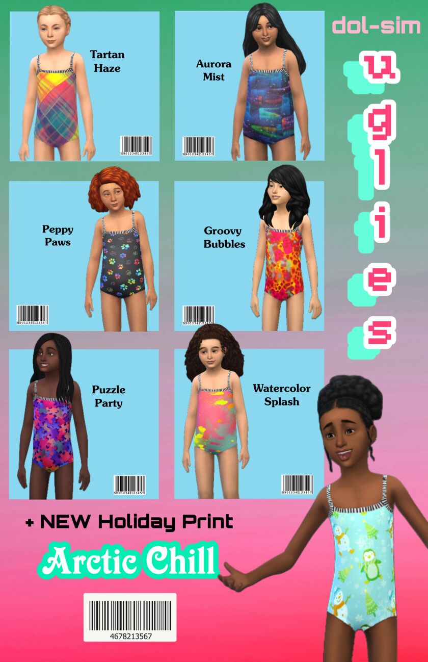 Introducing Doll-Sim Uglies Swimsuits 1 Introducing Doll-Sim Uglies Swimsuits Sims 4 CC