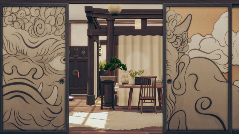 Japanese Apartment - 20, Culpepper House 4 sims 4 cc japanese apartment 20 culpepper house by maririd 2