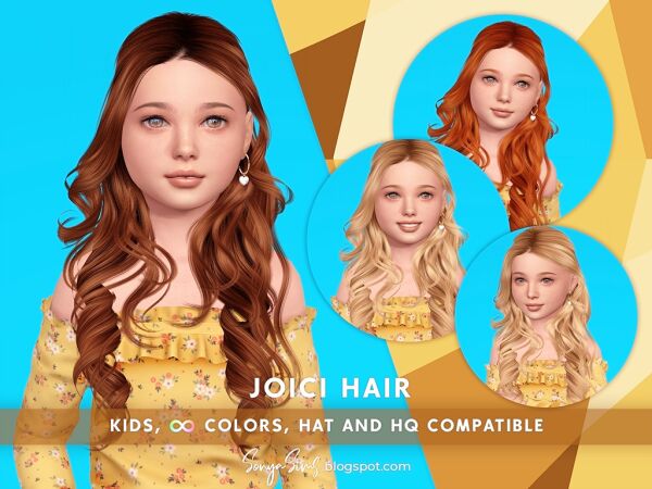 Lovely Joici Hair for Kids 1 Lovely Joici Hair for Kids Sims 4 CC