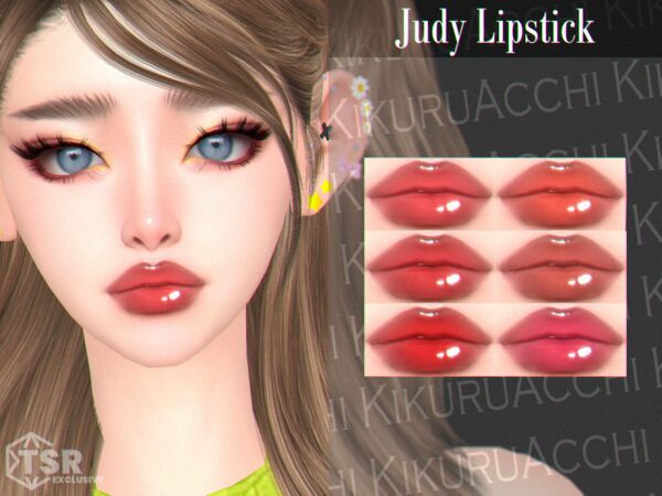 Judy Lipstick by Kikuruacchi 1 Judy Lipstick by Kikuruacchi Sims 4 CC