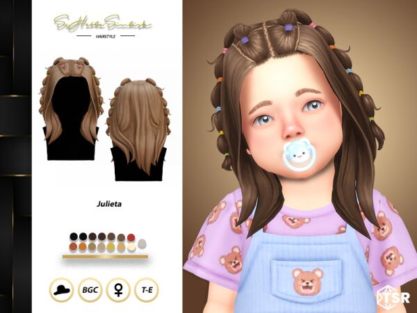 Julieta Hairstyle for Toddler 1 Julieta Hairstyle for Toddler Sims 4 CC