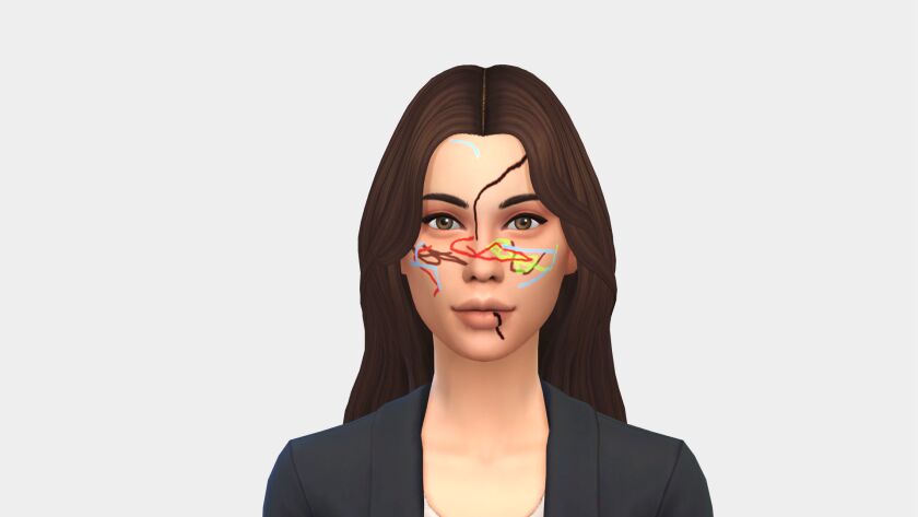 Childlike Makeup Creation 2 sims 4 cc just a random piece i made again i wanted a piece 3