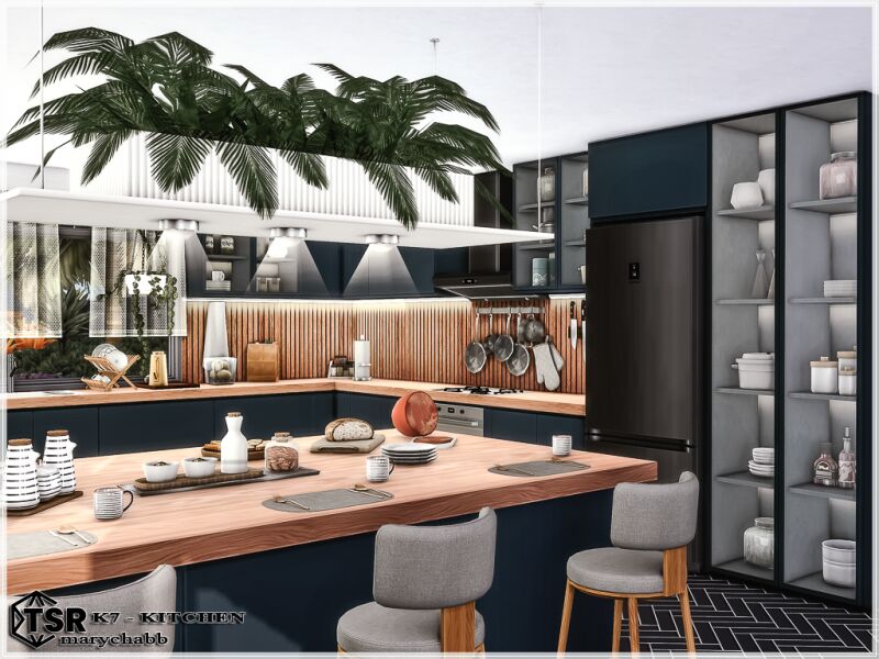 Fully Equipped Kitchen - K7 3 sims 4 cc k7 kitchen 5