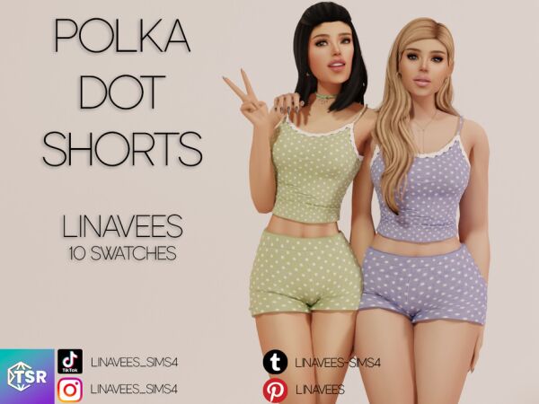 Kali - Polka DOT TOP By Linavees 2 sims 4 cc kali polka dot top by linavees 2