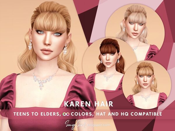 Karen Hair 1 Karen Hair Sims 4 CC