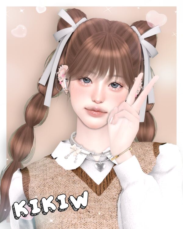 Stunning Updo Hairstyles from Kikiw.studio 1 Stunning Updo Hairstyles from Kikiw.studio Sims 4 CC