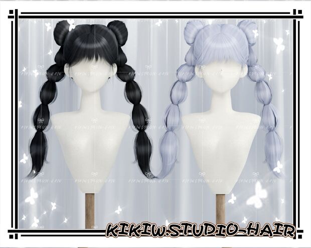 Stunning Updo Hairstyles from Kikiw.studio 2 sims 4 cc kikiw studio 【hair 20241018】 3