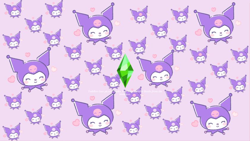 Kuromi and Lavender Loading Screens 2 sims 4 cc kuromi and plain lavender loading 2