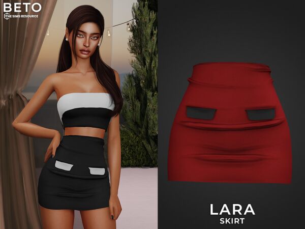 Lara Skirt by Beto_Ae0 1 Lara Skirt by Beto_Ae0 Sims 4 CC