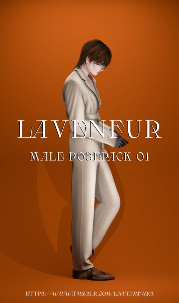 Lavenfur - Male Posepack 01 1 Lavenfur – Male Posepack 01 Sims 4 CC