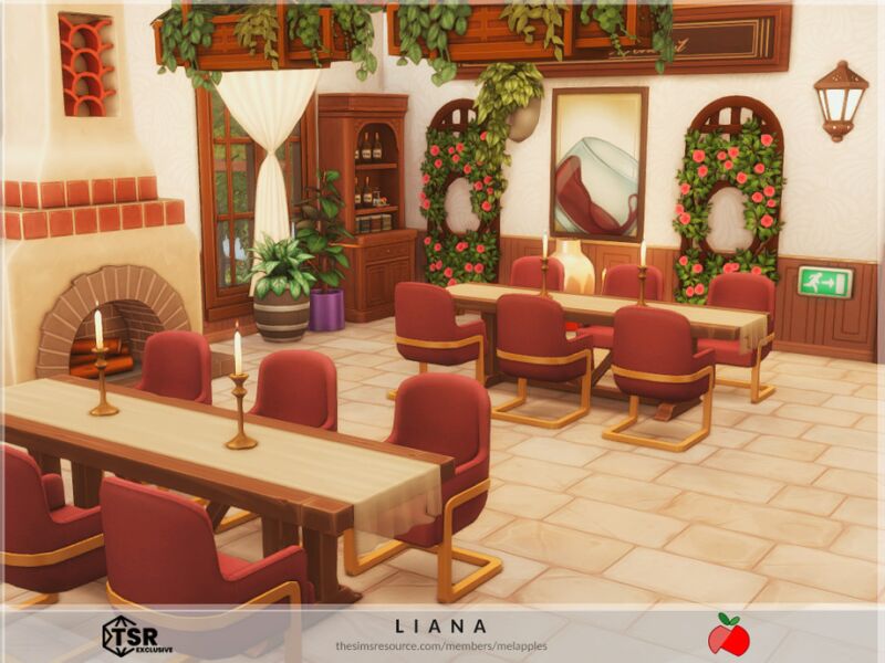 Liana Restaurant - No CC 6 sims 4 cc liana restaurant no cc by melapples 2