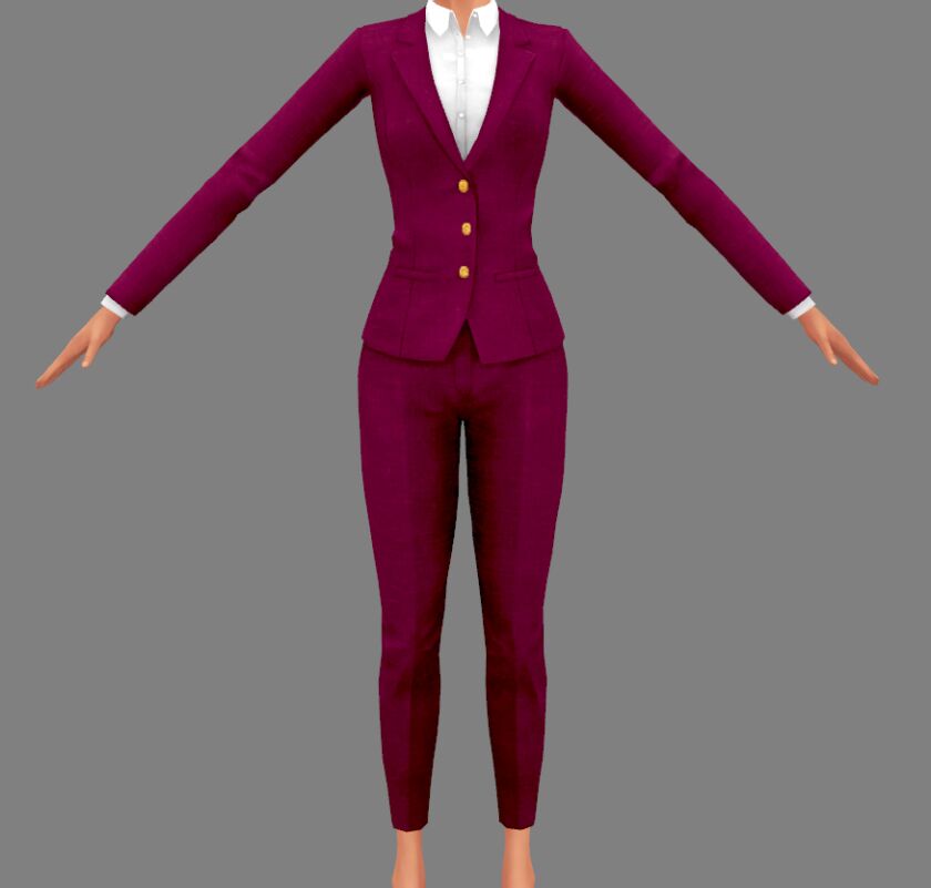 Linen Suit in Jewel Tones 1 Linen Suit in Jewel Tones Sims 4 CC