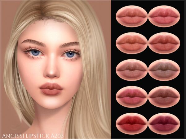 Lipstick A203 by Angissi 1 Lipstick A203 by Angissi Sims 4 CC