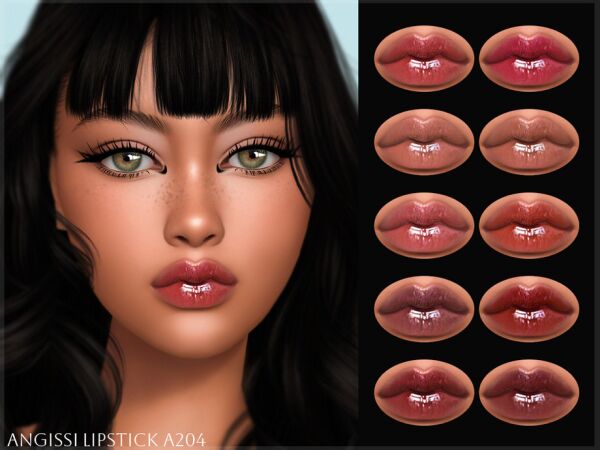 Stylish Lipstick A204 by Angissi 1 Stylish Lipstick A204 by Angissi Sims 4 CC