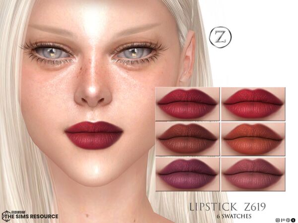 Lipstick Z619 By Zenx 1 Lipstick Z619 By Zenx Sims 4 CC