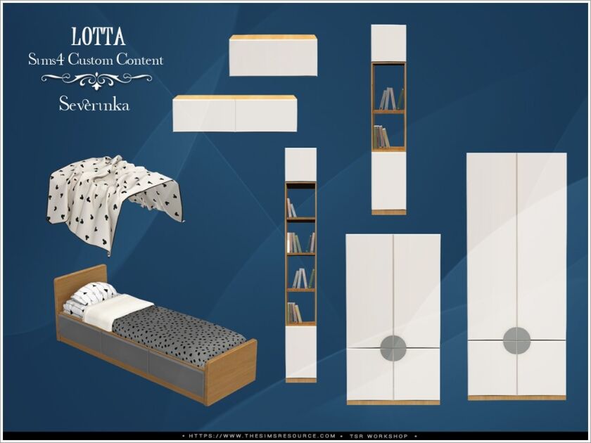 Modern Minimalist Kidsroom Decor 4 sims 4 cc lotta kidsroom 4