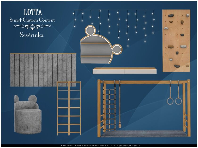 Modern Minimalist Kidsroom Decor 2 sims 4 cc lotta kidsroom 5