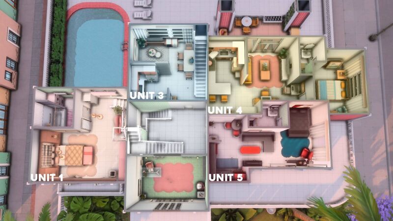 Lovestruck Apartments by Grenesims 3 sims 4 cc lovestruck apartments by grenesims 3