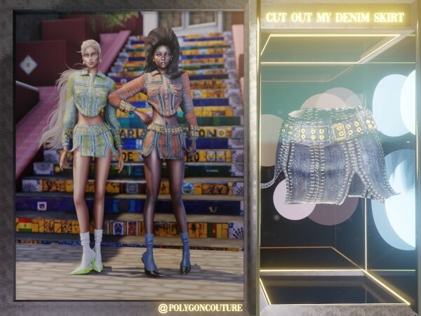 Sleek Low Waist Leather Pants 12 sims 4 cc low waist pants in leather 10