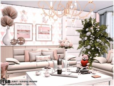 Fully Equipped Living Room Sims 4 CC