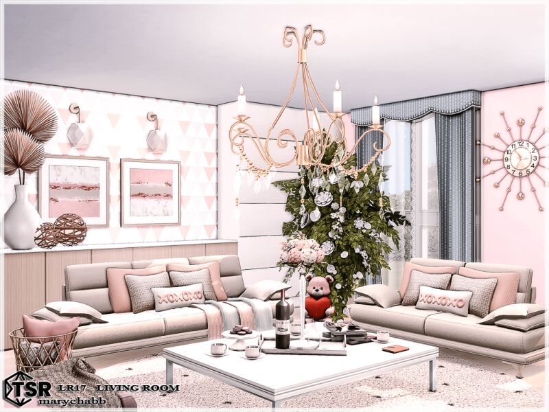 Fully Equipped Living Room 4 sims 4 cc lr17 living room 2
