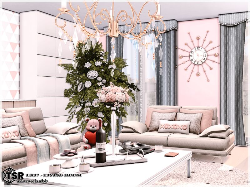 Fully Equipped Living Room 5 sims 4 cc lr17 living room 3
