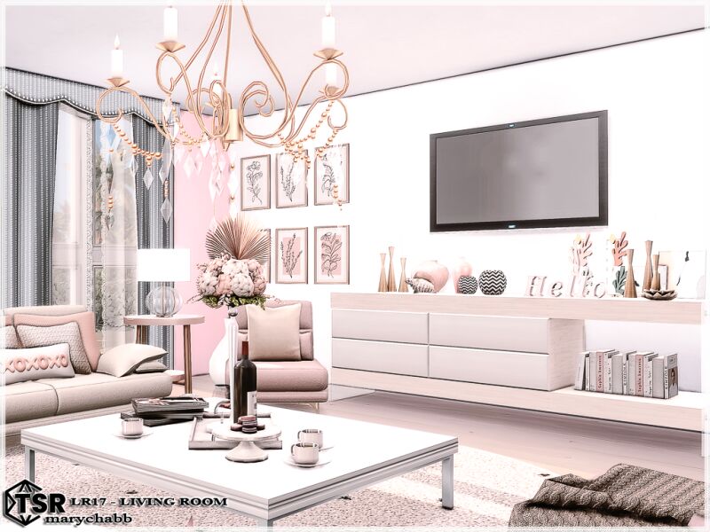 Fully Equipped Living Room 3 sims 4 cc lr17 living room 4