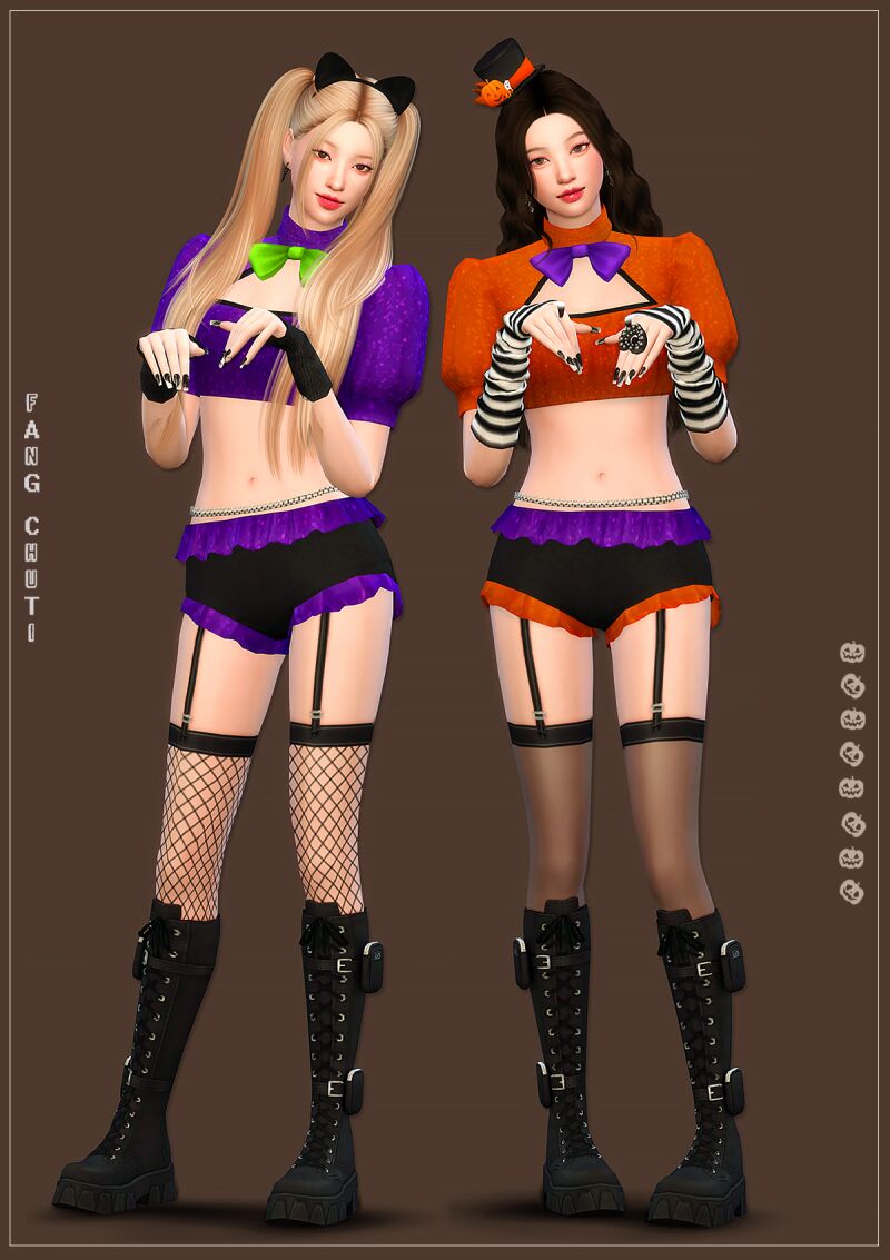 'LS - Born Pink' Outfits 3 sims 4 cc ls born pink outfits by fangchuti 2