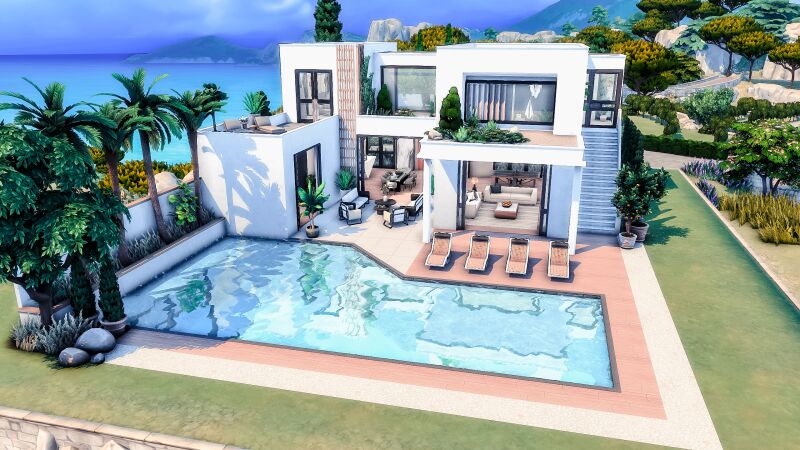 Luxury Vacation Villa 6 sims 4 cc luxury vacation villa by summerrplays 2