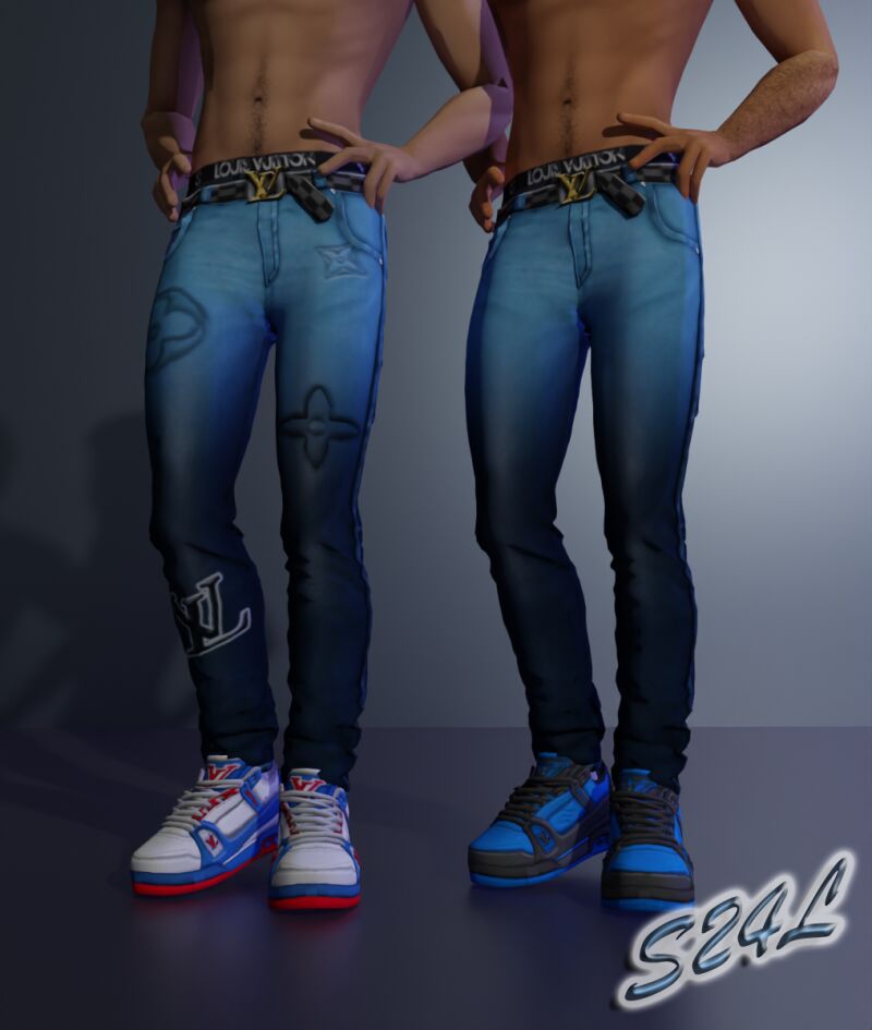 Stylish LV. Chill With Him Top and Jeans Set 4 sims 4 cc lv chill with him top and jeans set by sailor24love sims 4 1
