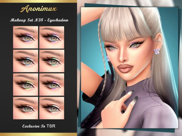 Stunning Eyeshadow Set N38 by Anonimux_Simmer 1 Stunning Eyeshadow Set N38 by Anonimux_Simmer Sims 4 CC