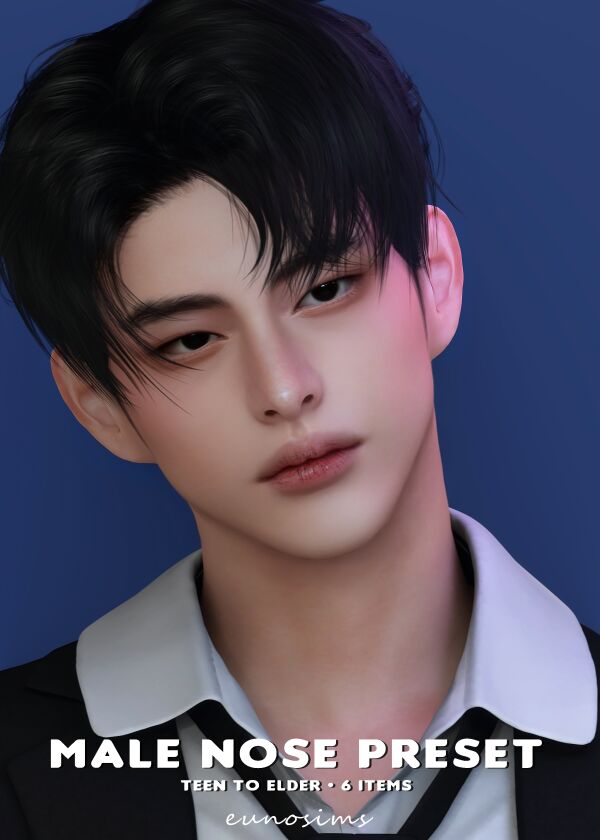 Stylish Male Nose Preset by Eunosims 1 Stylish Male Nose Preset by Eunosims Sims 4 CC