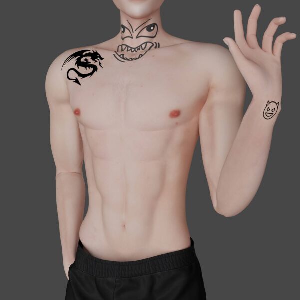 Male Tattoo #2 by Simmer Creator 1 Male Tattoo #2 by Simmer Creator Sims 4 CC
