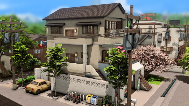 Manga Store + Apartments - A Unique Combo 6 sims 4 cc manga store apartments by plumbobkingdom 4