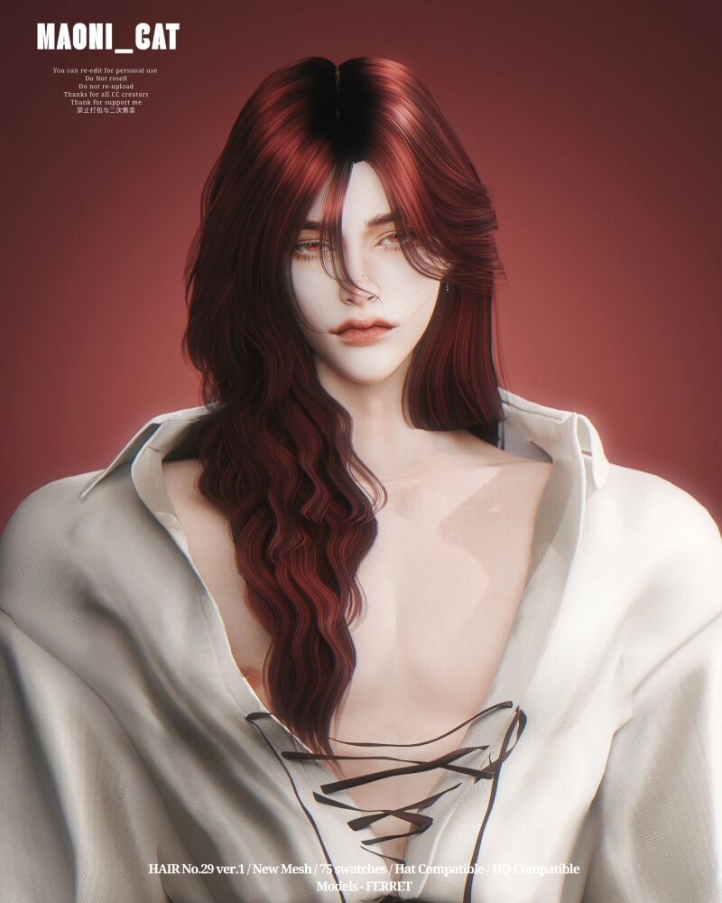 Stylish Hair No.29 Ver.1 Release 2 sims 4 cc maoni cathair no 29 ver 1 2