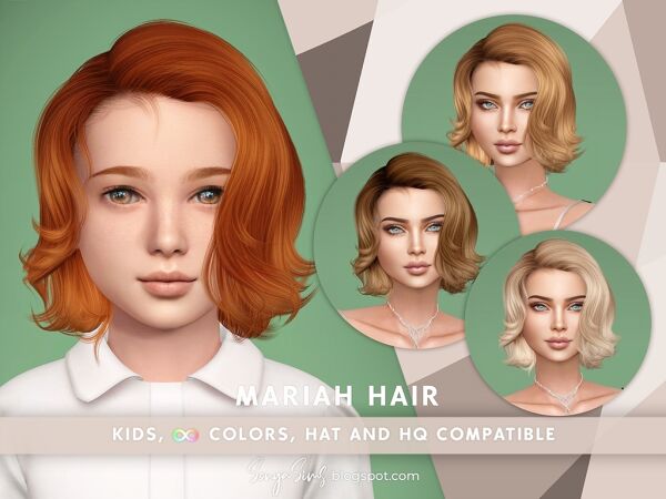 Mariah Hair for Kids 1 Mariah Hair for Kids Sims 4 CC