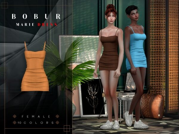 Marie Short Knitted Dress 1 Marie Short Knitted Dress Sims 4 CC