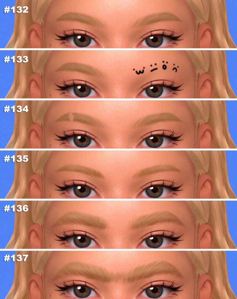 Maxis Match Eyebrows Collection - Girls Edition! 2 sims 4 cc maxis match eyebrows collection girls edition by sims3melancholic 3