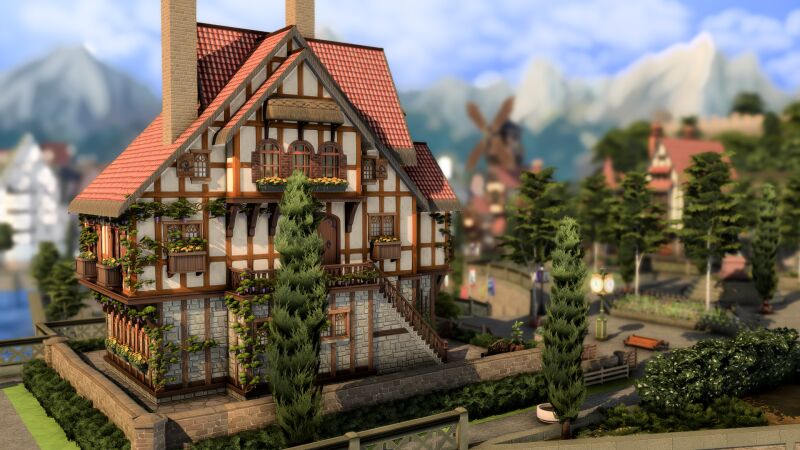 Charming Medieval Teen House 4 sims 4 cc medieval teen house by plumbobkingdom 3