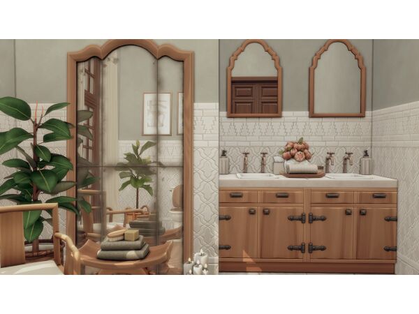 Mediterranean Bathroom: A Stunning Makeover 1 Mediterranean Bathroom: A Stunning Makeover Sims 4 CC