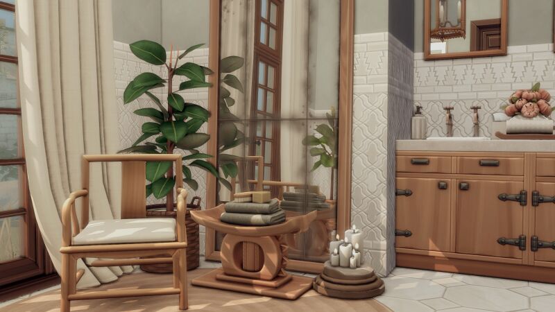 Mediterranean Bathroom: A Stunning Makeover 3 sims 4 cc mediterranean bathroom by bojanasimsyt 3