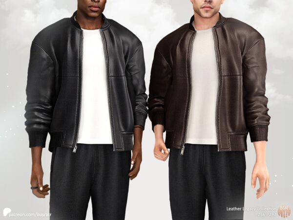 Men Leather Legacy Collection - Jacket & T-Shirt 1 Men Leather Legacy Collection – Jacket & T-Shirt Sims 4 CC