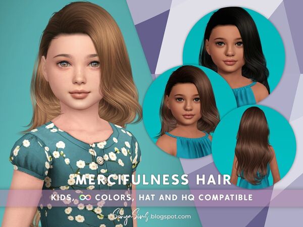 New Long Hair for Sims Kids! 1 New Long Hair for Sims Kids! Sims 4 CC