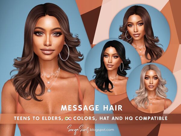 Stylish Wavy Hair for Your Sims 1 Stylish Wavy Hair for Your Sims Sims 4 CC