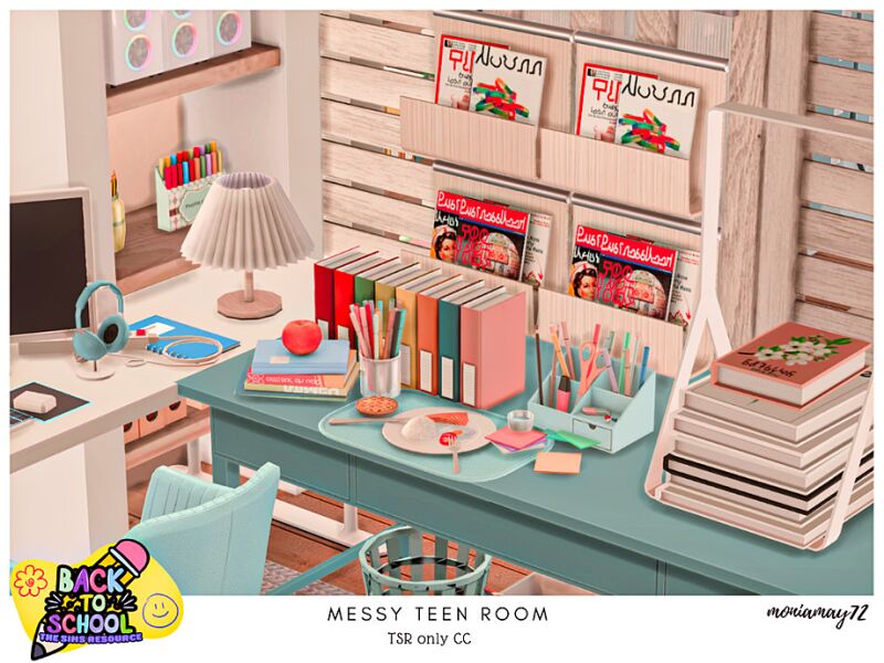 Messy Teen Room 9 sims 4 cc messy teen room 2
