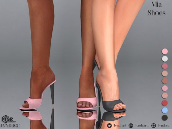 Mia Shoes by LVNDRCC 1 Mia Shoes by LVNDRCC Sims 4 CC