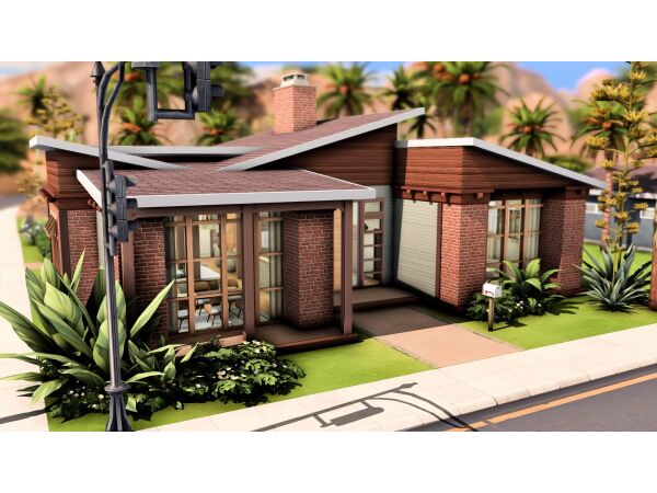 Stunning Mid-Century Family House Design 1 Stunning Mid-Century Family House Design Sims 4 CC