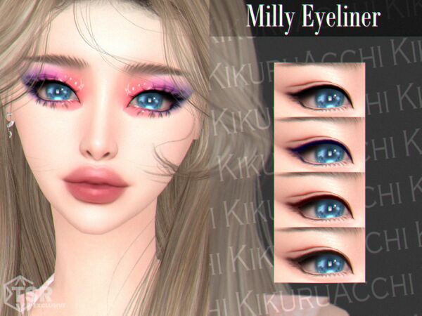 Milly Eyeliner By Kikuruacchi Sims 4 CC