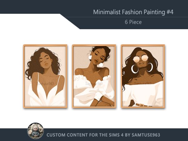 Minimalist Fashion Painting #4 1 Minimalist Fashion Painting #4 Sims 4 CC